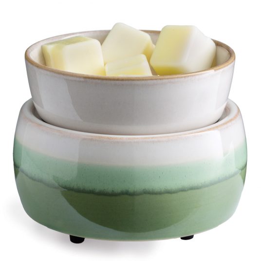 2-in-1 GREEN GLAZE WAX WARMER