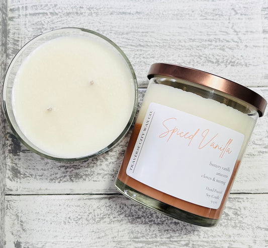 SALE 25% OFF SPICED VANILLA 2 WICK SOY CANDLE